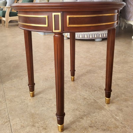 Wooden round coffee table Emma d600