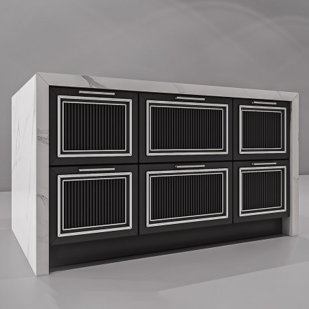 Island 1610x1030x910h drawers-door kitchen Manhattan