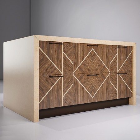 Island 1610x1030x910h drawers-door kitchen Venice