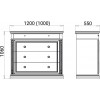Angelica chest of drawers 106x100x55