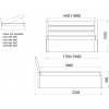 Wooden double bed "Bergen" 160x200