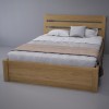 Wooden double bed "Bergen" 160x200