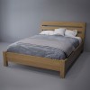 Wooden double bed "Bergen" 160x200