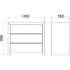 Chest of drawers Bergen 90x100x50