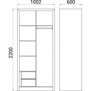 Two-door wardrobe Bergen. Photo 3