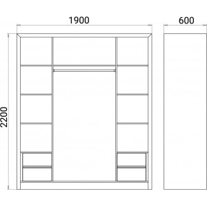 Four-door wardrobe Bergen. Photo 3