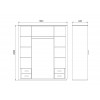 Four-door wardrobe 220x193.3x62 Charlotte