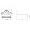 Wooden double bed with soft headboard "Francesca" 160x200