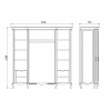 Four-door wardrobe 220x220,2x72 Francesca