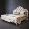 Wooden double bed with soft headboard "Francesca" 160x200