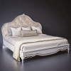 Wooden double bed with soft headboard "Francesca" 160x200
