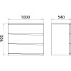 Chest of drawers for linen Naples 90x100x54