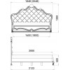 Wooden double bed with decorative carving "Roksolana" 160x200 