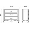 Roksolana chest of drawers 95x107.5x46.5