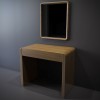 Dressing table and mirror from the Iris collection