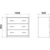Комод для белья Верона 90х100х50