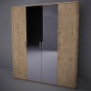 Four-door wardrobe 220x193.3x62 Charlotte