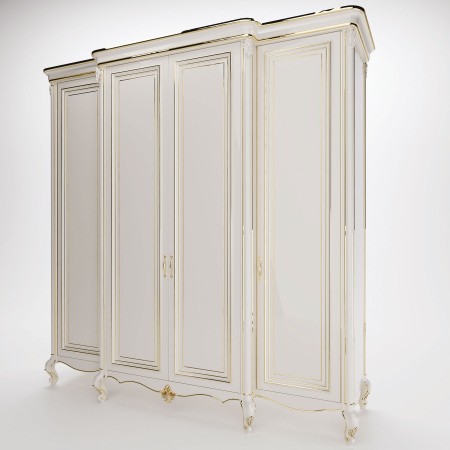 Four-door wardrobe 225x220.2x73.2 Roksolana