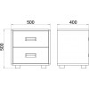 Warsaw wooden bedside table 50х50х40